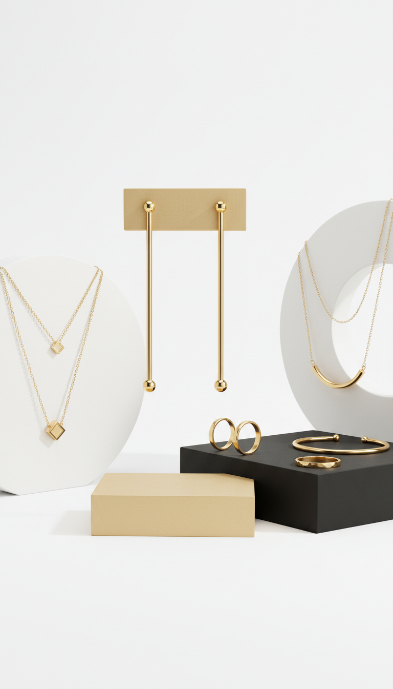 Pendientes Colgantes Oro Minimal ALMIREA
