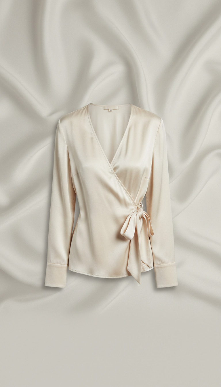 Blusa Cruzada de Seda Natural ALMIREA